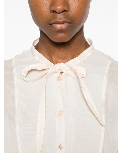 Forte_forte Blouse Met Bies in het White