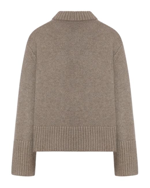 Lisa Yang Gray Sony Ribbed Sweater