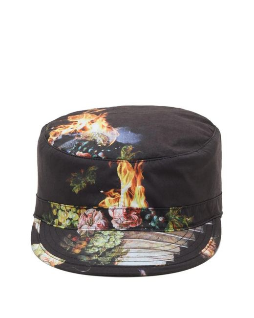 Undercover Gray X Emma Bennet Floral-Print Hat
