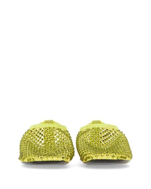 strategia shoes Yellow Bijoux R11 Rhinestone-Embellished Ballet Flats