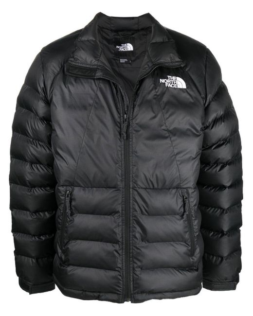 The North Face Logo-print Puffer Jacket in Black for Men | Lyst