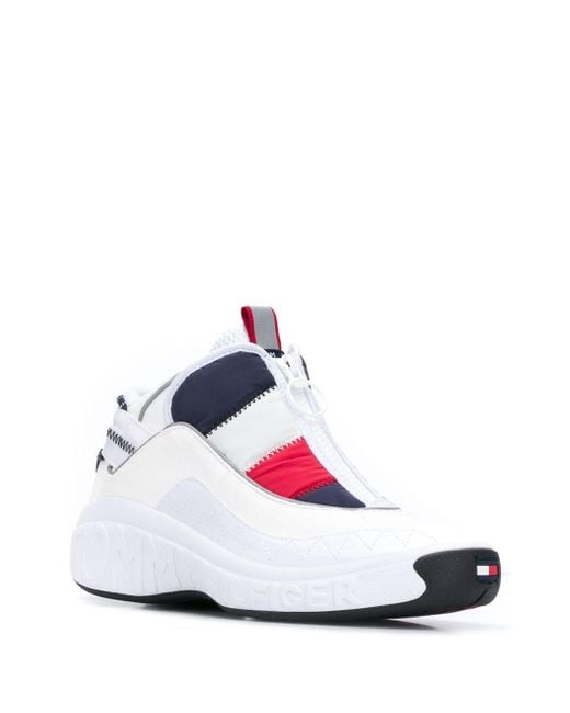 Tommy Hilfiger Heritage Padded Zip-up Sneakers in White | Lyst
