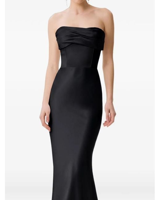 Framboise Black Lyris Strapless Maxi Dress