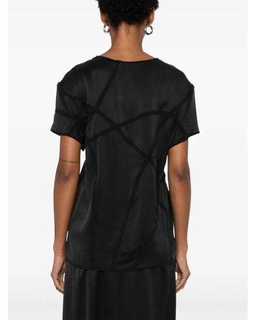 T-Shirt En Soie Yehuafan en coloris Black