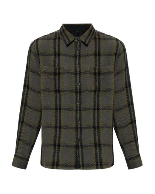 Camicia A Quadri di Rag & Bone in Green da Uomo