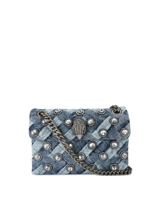 KG by Kurt Geiger Blue Mini Kensington Tasche mit Kristallverzierung