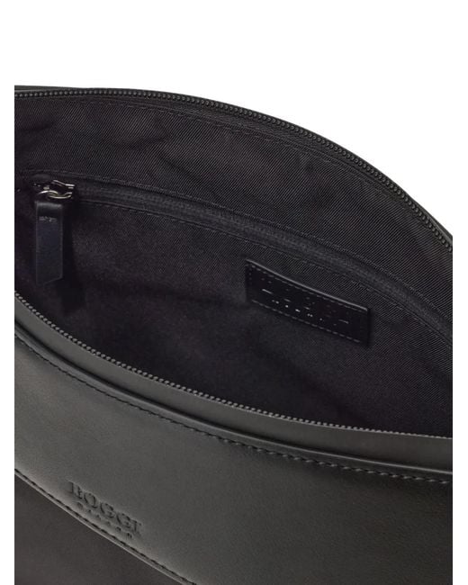 Boggi Black Logo Strap Clutch Bag for men