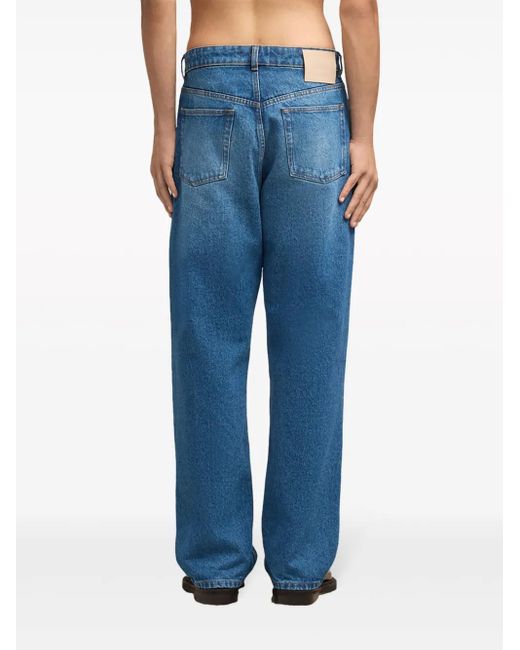 AMI Blue Lockere Straight-Leg-Jeans