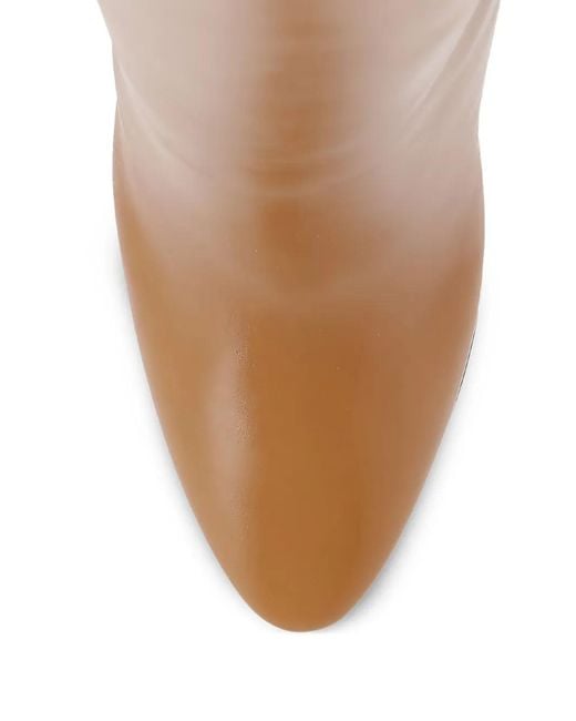 Saint Laurent Brown Tube Knee-Length Boots