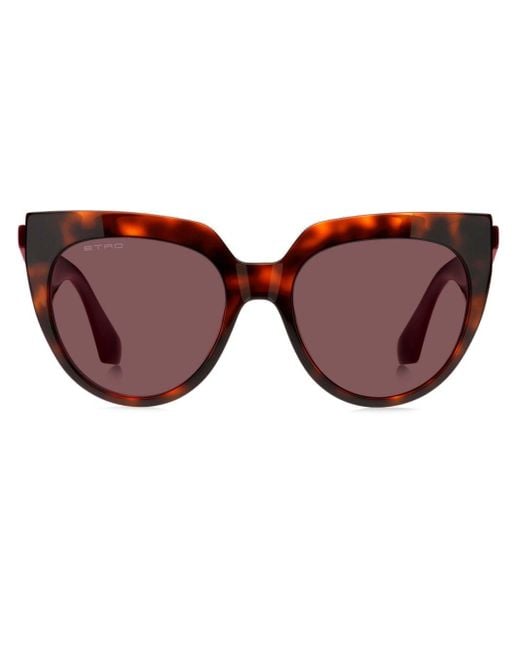 Etro Brown Tailoring Cat-Eye-Sonnenbrille