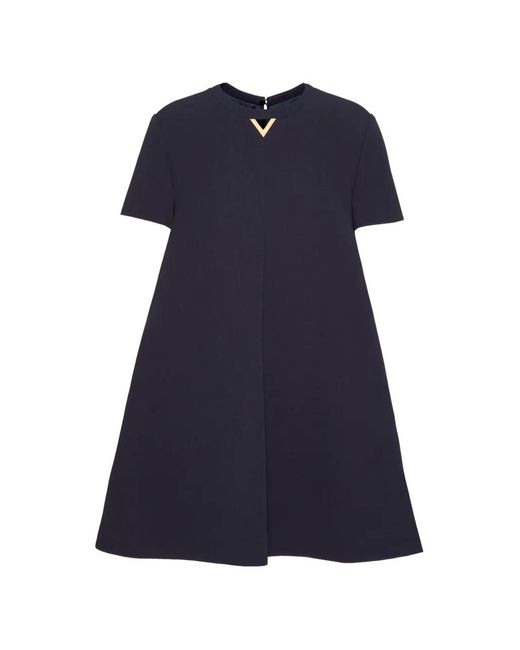 Valentino Garavani Blue Structured Couture Mini Dress