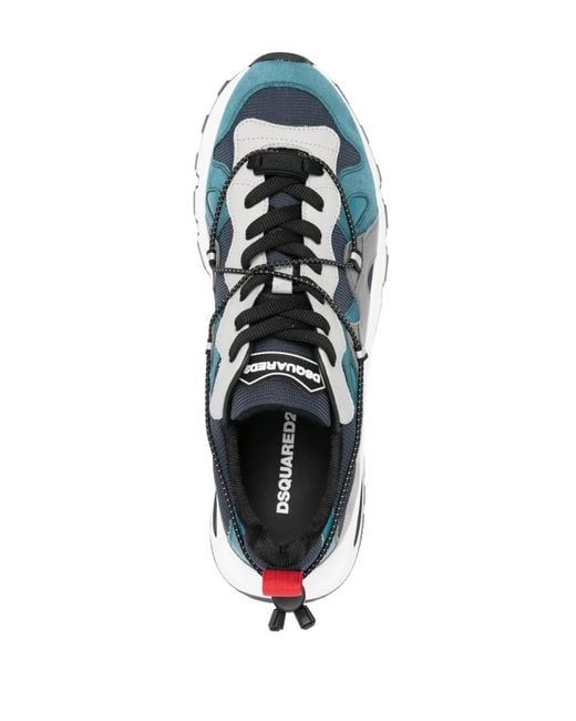 DSquared² Blue Run Ds2 Panelled Sneakers for men