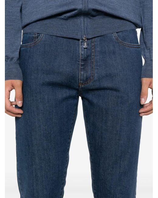 メンズ Canali スリムジーンズ Blue