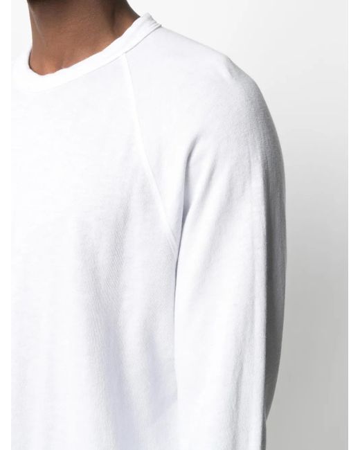 James Perse White Vintage-Fleece Sweatshirt for men