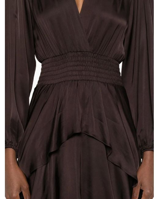 Abito Con Arricciature E Scollo A V di Maje in Black
