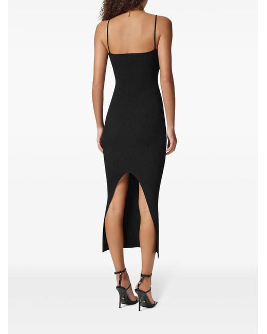 Versace Safety Pin Midi-Jurk in het Black