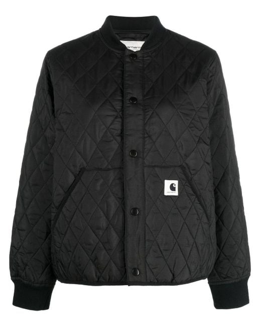 Carhartt WIP Black Diamond-quilted Bomber Jacket