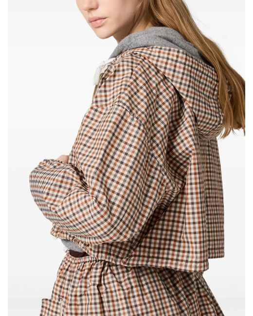 Miu Miu Geruit Jack in het Brown