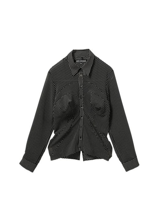 Junya Watanabe Black Polka Dot Blouse