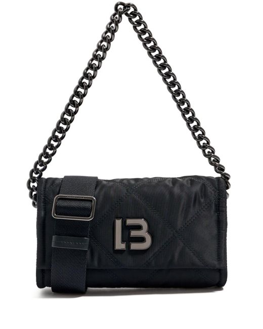 Bimba Y Lola Black Small Logo-Plaque Crossbody Bag