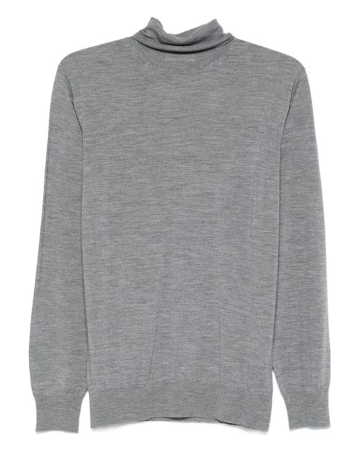Kangra Gray Roll-Neck Sweater for men