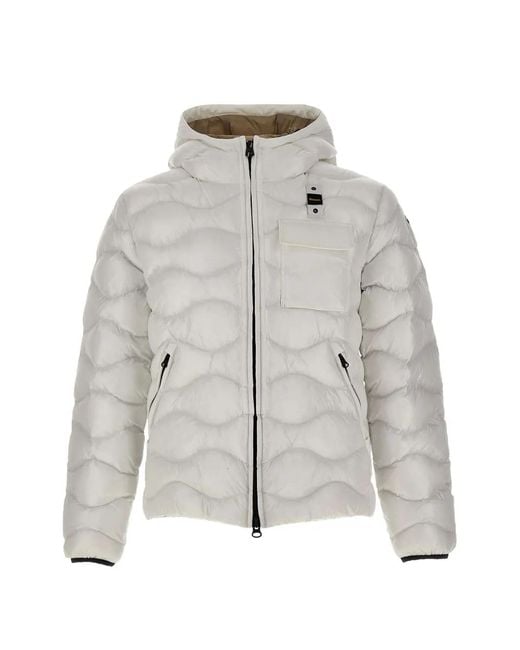 Blauer Gray Wave-Quilted Down Jacket for men