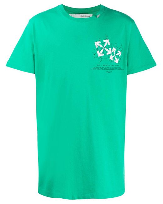 Off-White c/o Virgil Abloh T-shirt Met Pijlprint in het Green voor heren