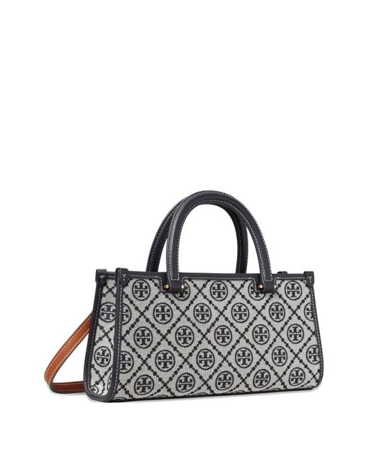Tory Burch Blue T-Monogram Tote Bag