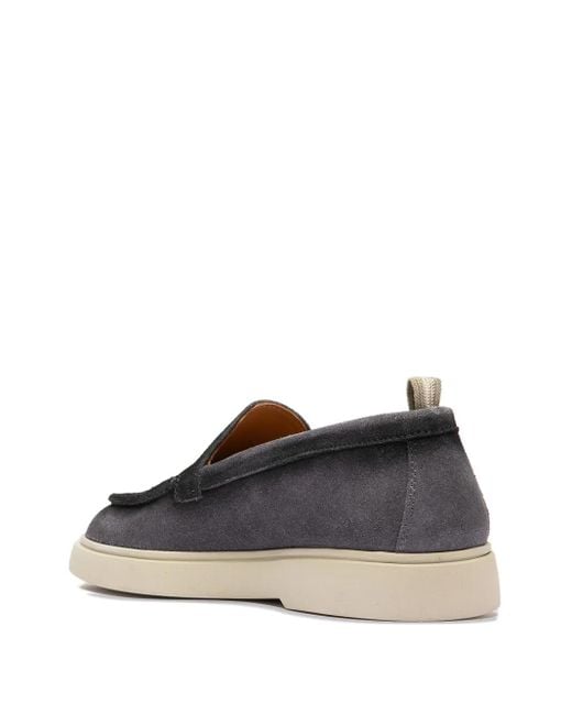Officine Creative Gray Bones 101 Suede Loafers