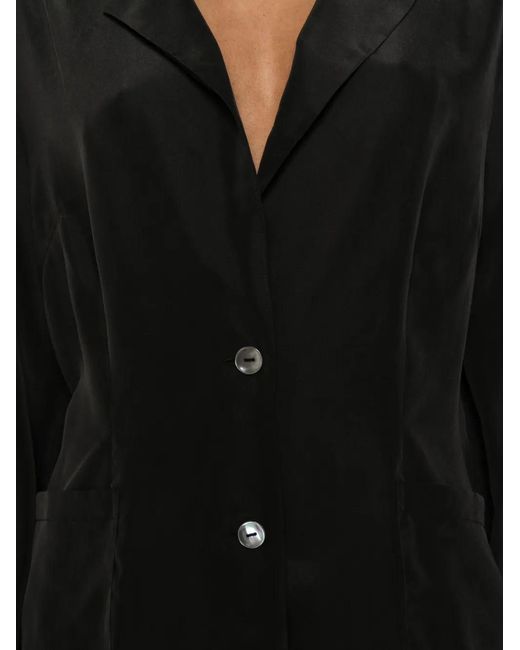 P.A.R.O.S.H. Black Saxon Button Patch-Pocket Blazer