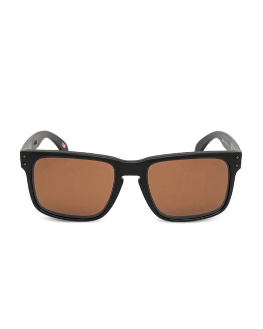 メンズ Oakley スクエアフレーム サングラス Brown