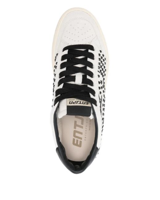 Zapatillas de ante con tiras autoadherente ENTERPRISE JAPAN de color White