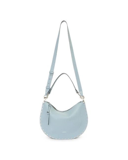 Isabel Marant Blue Oskan Soft Stud-Embellished Tote Bag