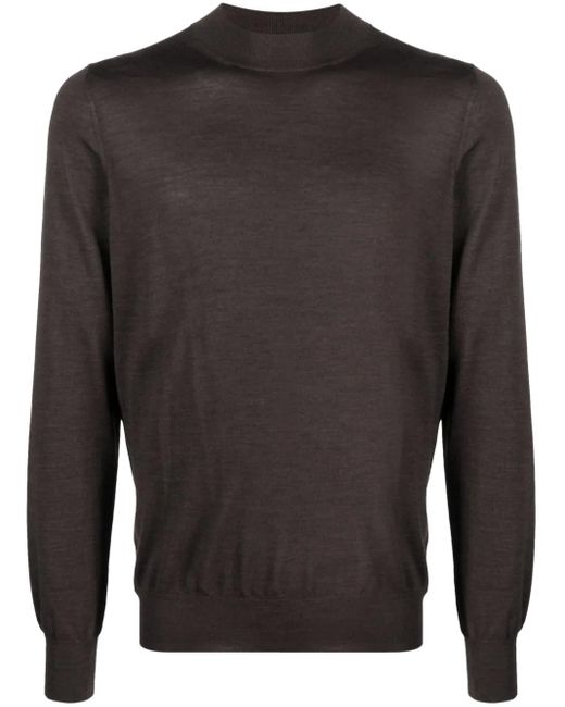 Barba Napoli Pullover Mit Stehkragen in Gray für Herren