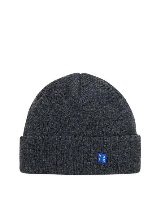 Adererror Blue Wool-Blend Logo-Patch Hat