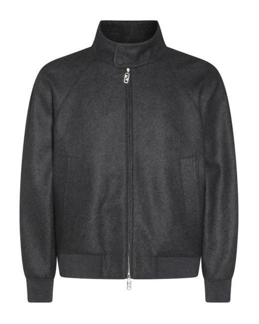 Fendi Bomberjacke mit Reißverschluss in Black für Herren