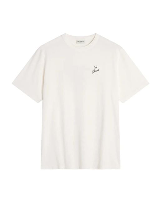 Café Kitsuné White Capuccino T-Shirt for men