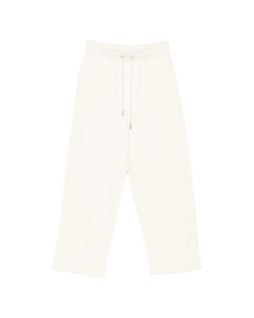 AMI White Drawstring Trousers