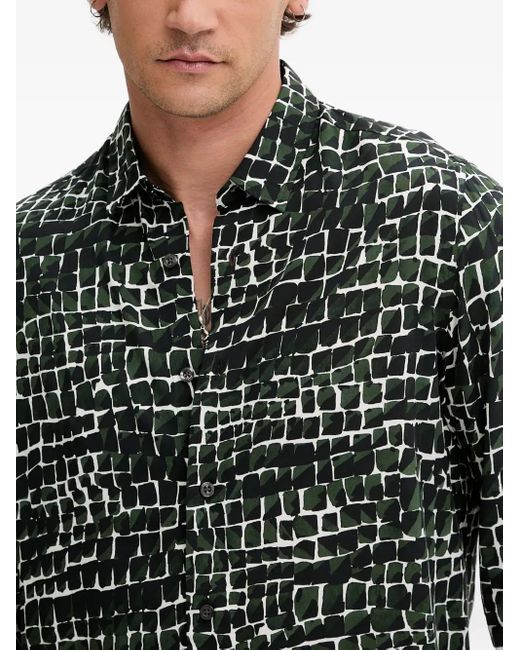 Camicia Con Stampa di HUGO in Gray da Uomo