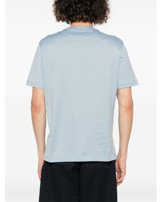 Eleventy Blue Cotton Jersey T-shirt for men