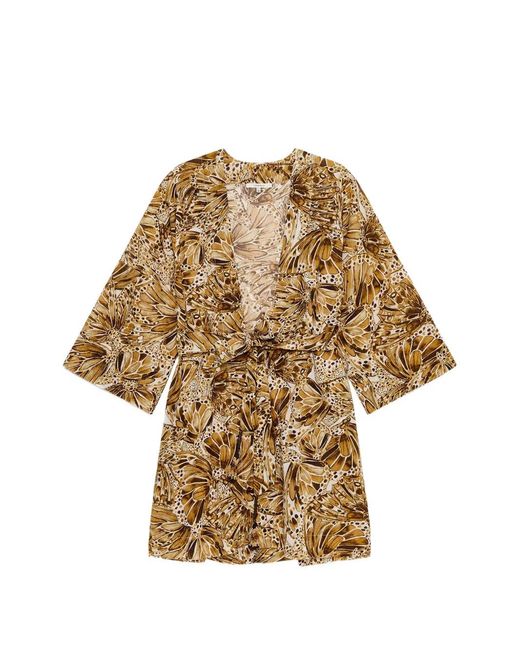 Maliparmi Natural Sweet Butterfly Embroidery Dress