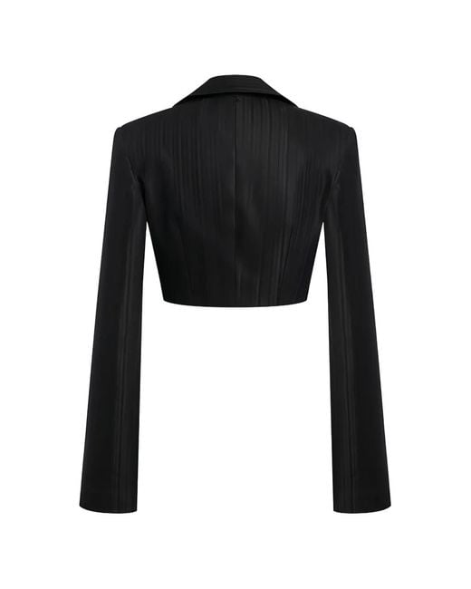 Dondup Black Veste Crop À Manches Longues