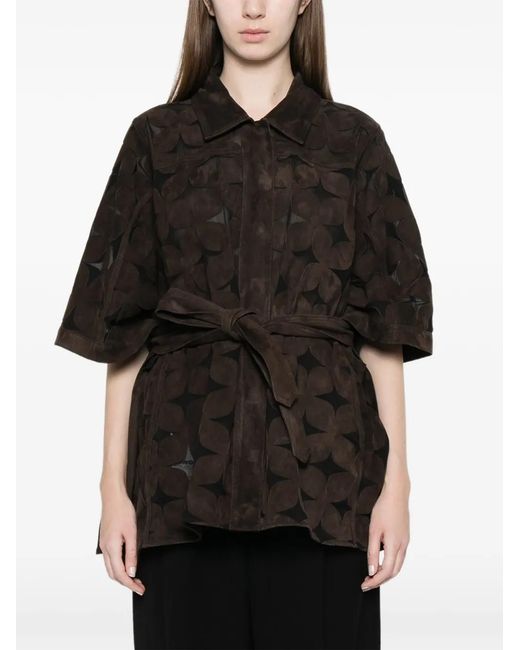 S.W.O.R.D Black Belted Suede Jacket