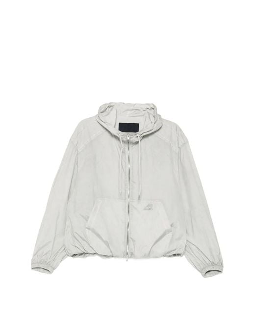 Juun.J White Logo-Patch Hooded Jacket
