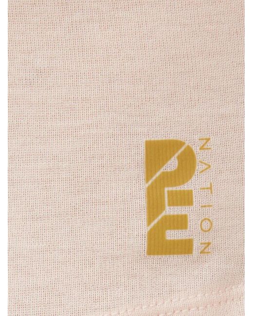 P.E Nation Gray Logo-Detail T-Shirt