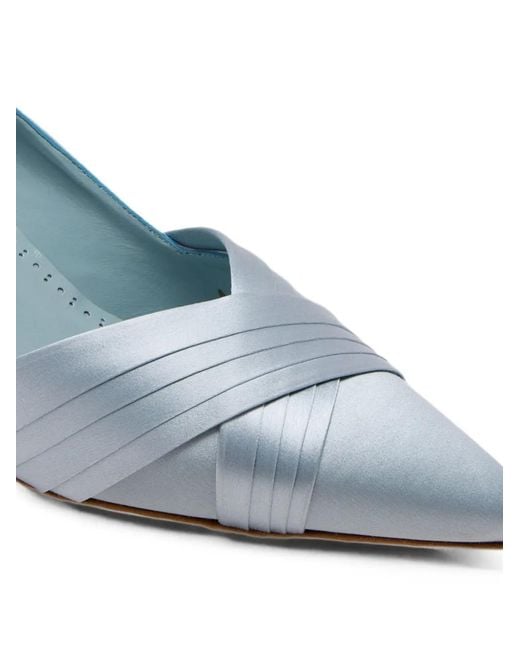 Manolo Blahnik White Vieralo Criss-Cross Pointed-Toe Heeled Pumps