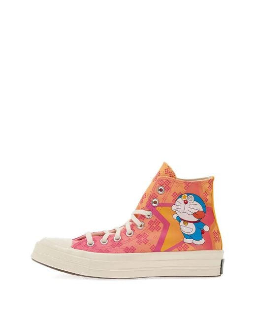 Converse Pink X Doraemon Chuck 70 Pattern Sneakers