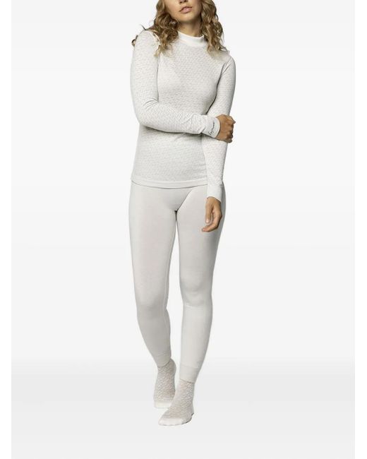 Lamunt White Monogram-Print Jumper