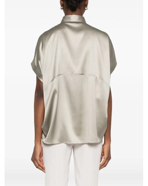 Brunello Cucinelli Natural Button Blouse