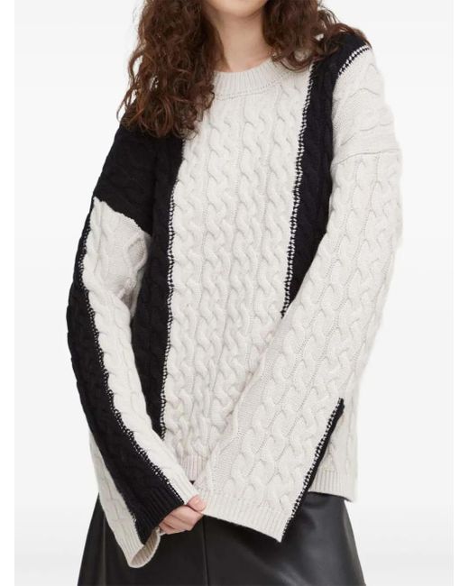Pull En Maille Torsadée Herskind en coloris White